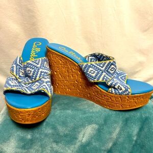 NWT Callisto wedge heel mules size 10